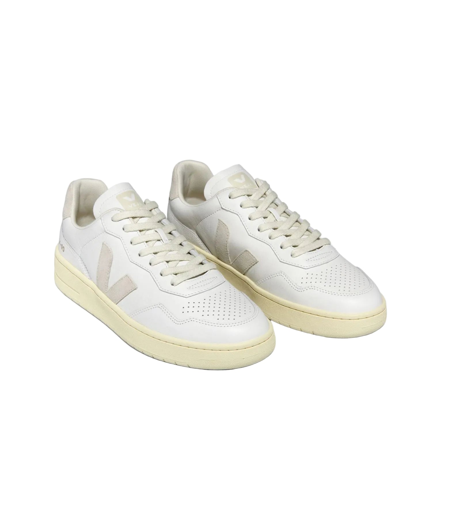 Veja V-90 Leder Damen Weiße Turnschuhe