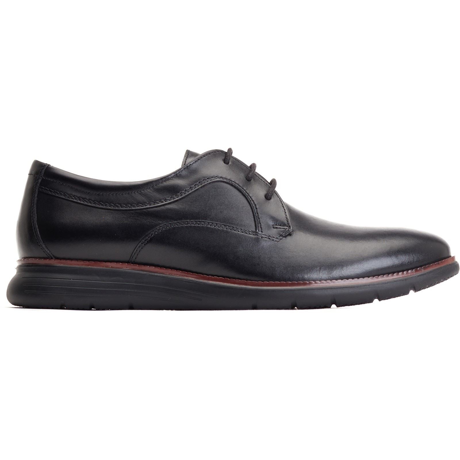 Base London Wing Leder Herrenschuhe In Schwarz Oxford Stil