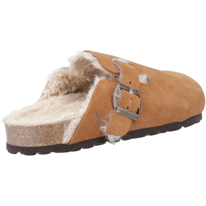 Hush Puppies Jade Leder Damen Hausschuhe In Tan