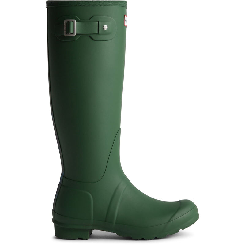 Hunter Original Tall Tartan Back Strap Damen Gummistiefel In Grün