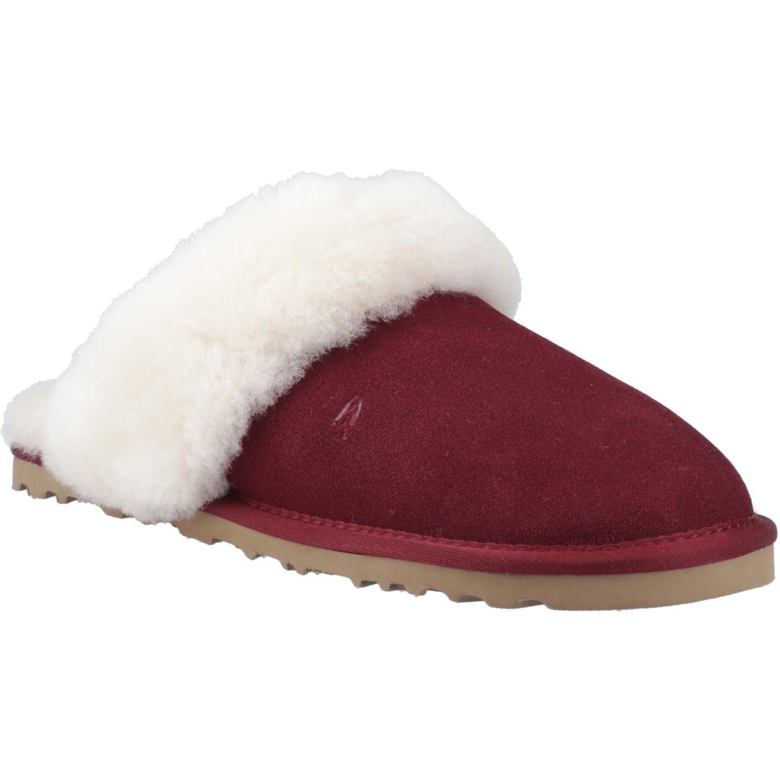 Hush Puppies Samantha Damen Hausschuhe aus Wildleder in Bordeaux