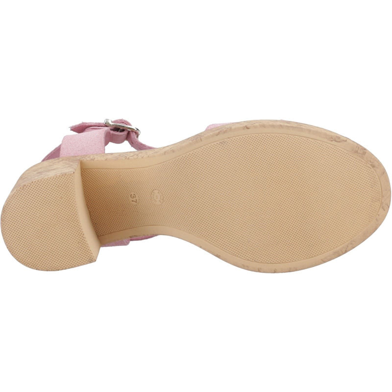 Hush Puppies Georgia Cork Damen Sandalen Aus Leder In Blush