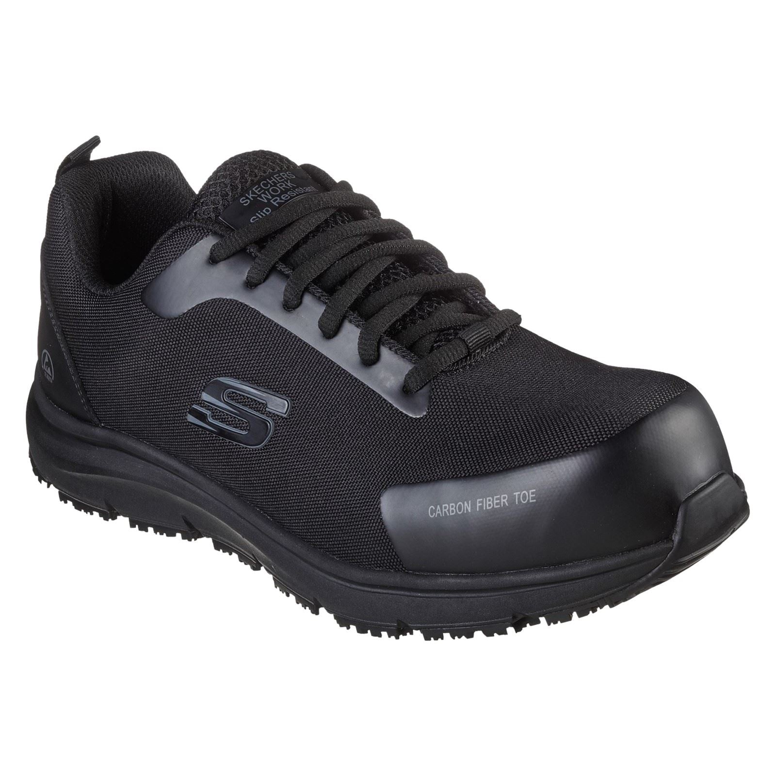 Skechers Workwear Ulmus SR Safety Toe Mesh Herren Schwarze Sicherheitssneaker