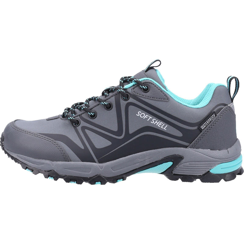 Cotswold Abbeydale Low Damen Wanderstiefel In Grau/Schwarz/Aqua