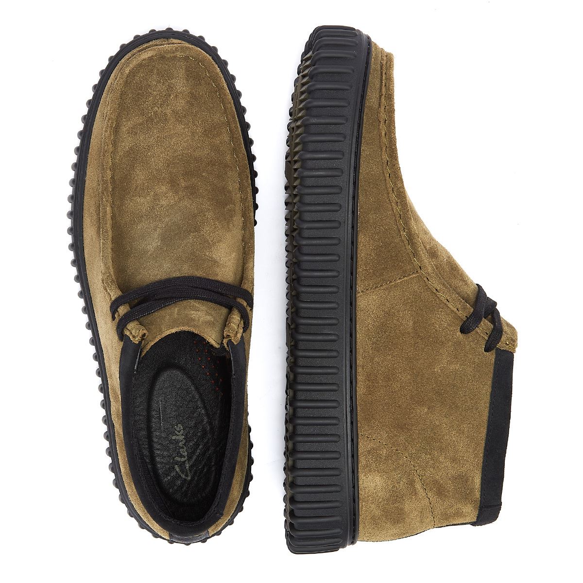 Clarks Main Torhill Hi Wildlederstiefel Für Herren In Olivgrün