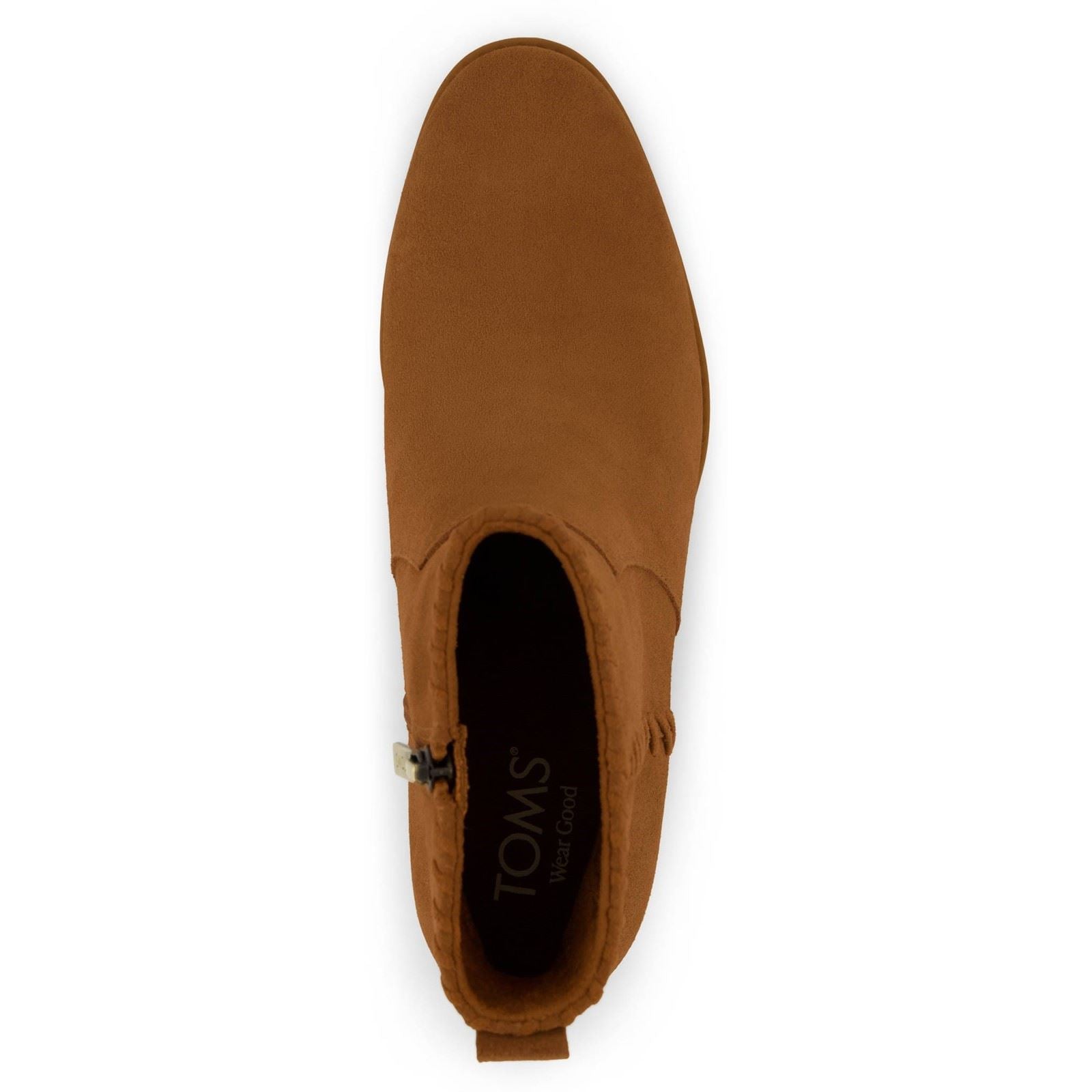 TOMS Delilah Heeled Wildleder Damen Tan High Heels Stiefeletten