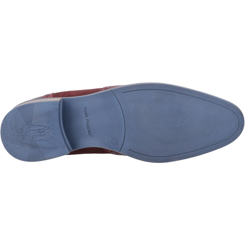 Hush Puppies Dustin Leder/Wildleder Herren Burgunder Brogue Schuhe