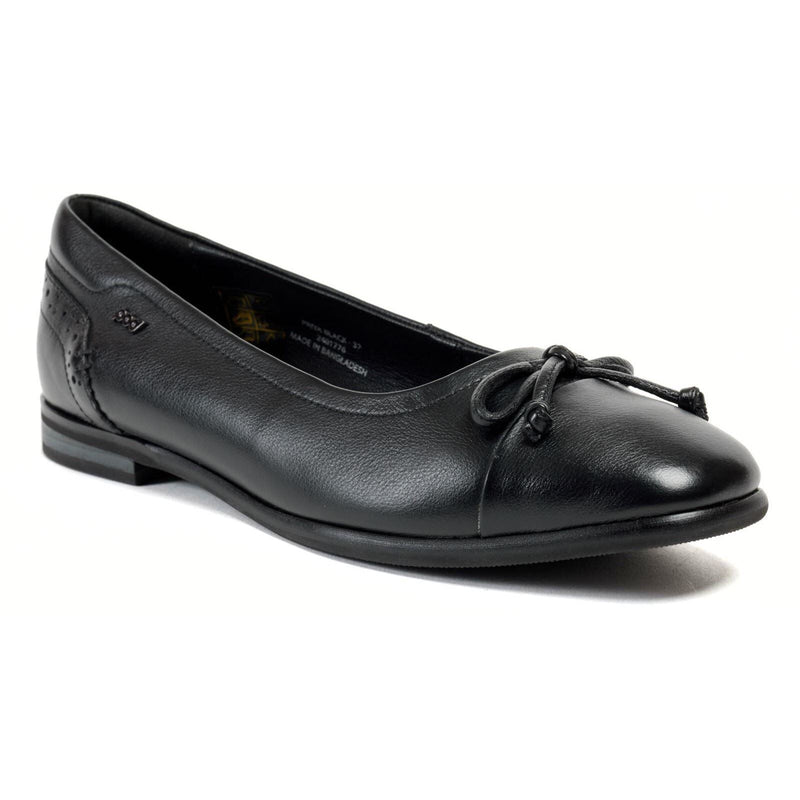 Pod Priya Damen Ballerinas Aus Schwarzem Leder