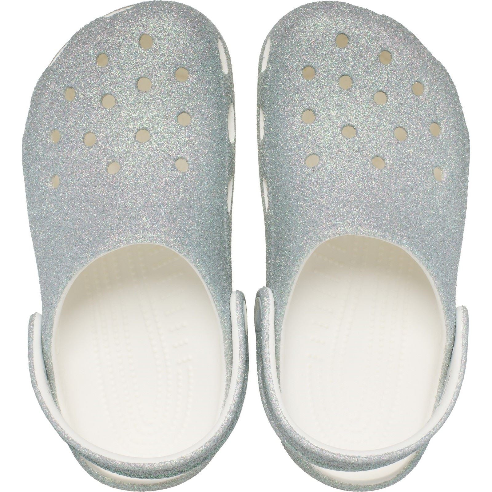 Crocs Classic Glitter Clog Thermoplastische Weiße Loafer
