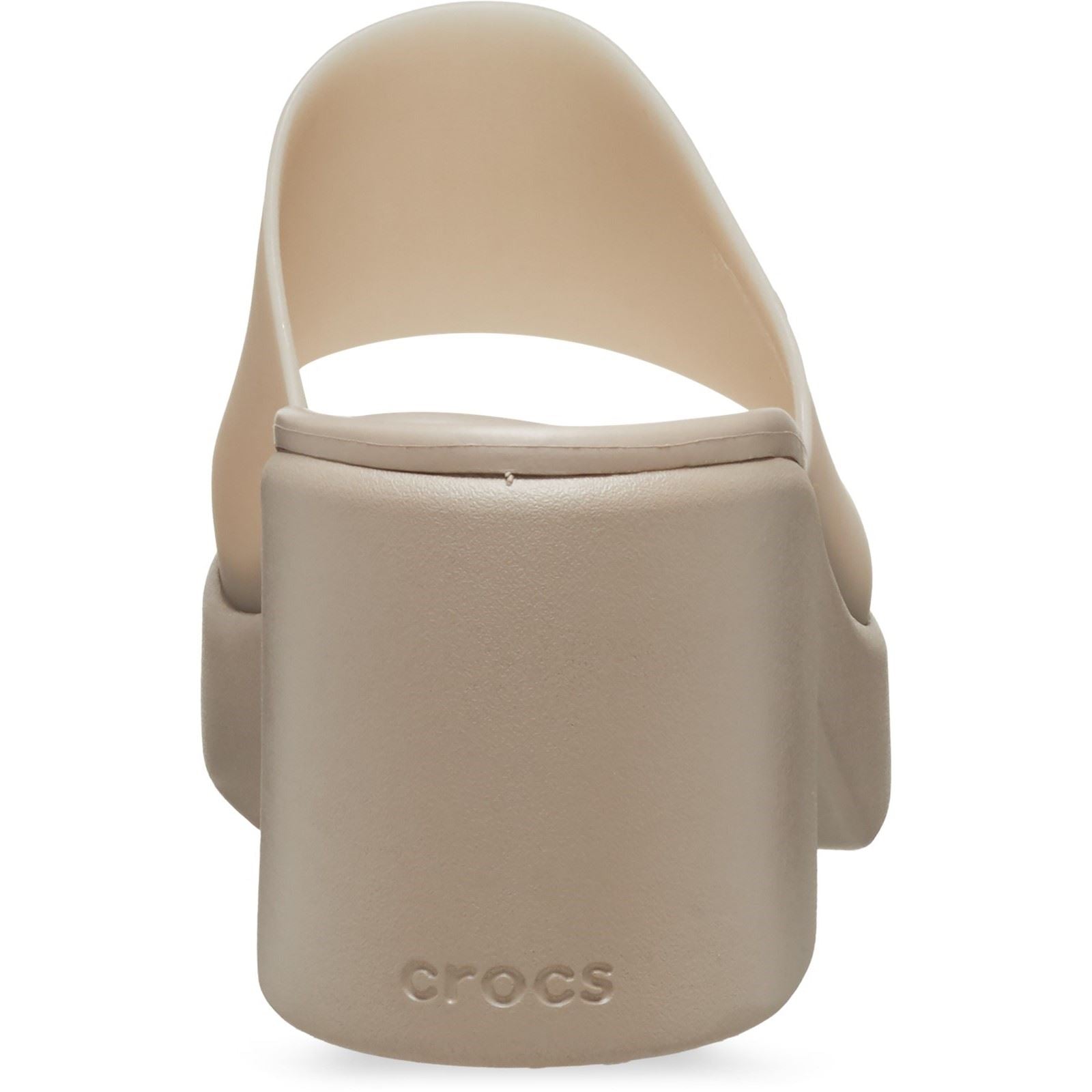 Crocs Brooklyn Slide Heel Damen Sandalen In Taupe