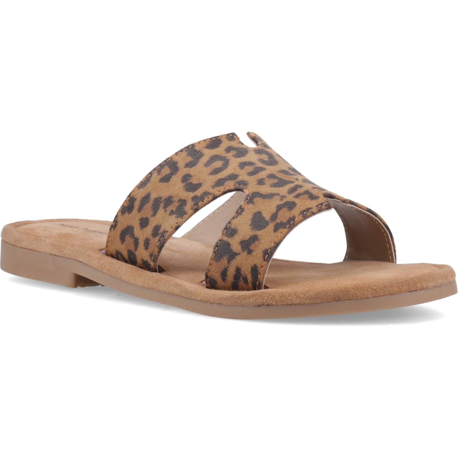 Hush Puppies Azalea Mule Leder Damen Leoparden Sandalen