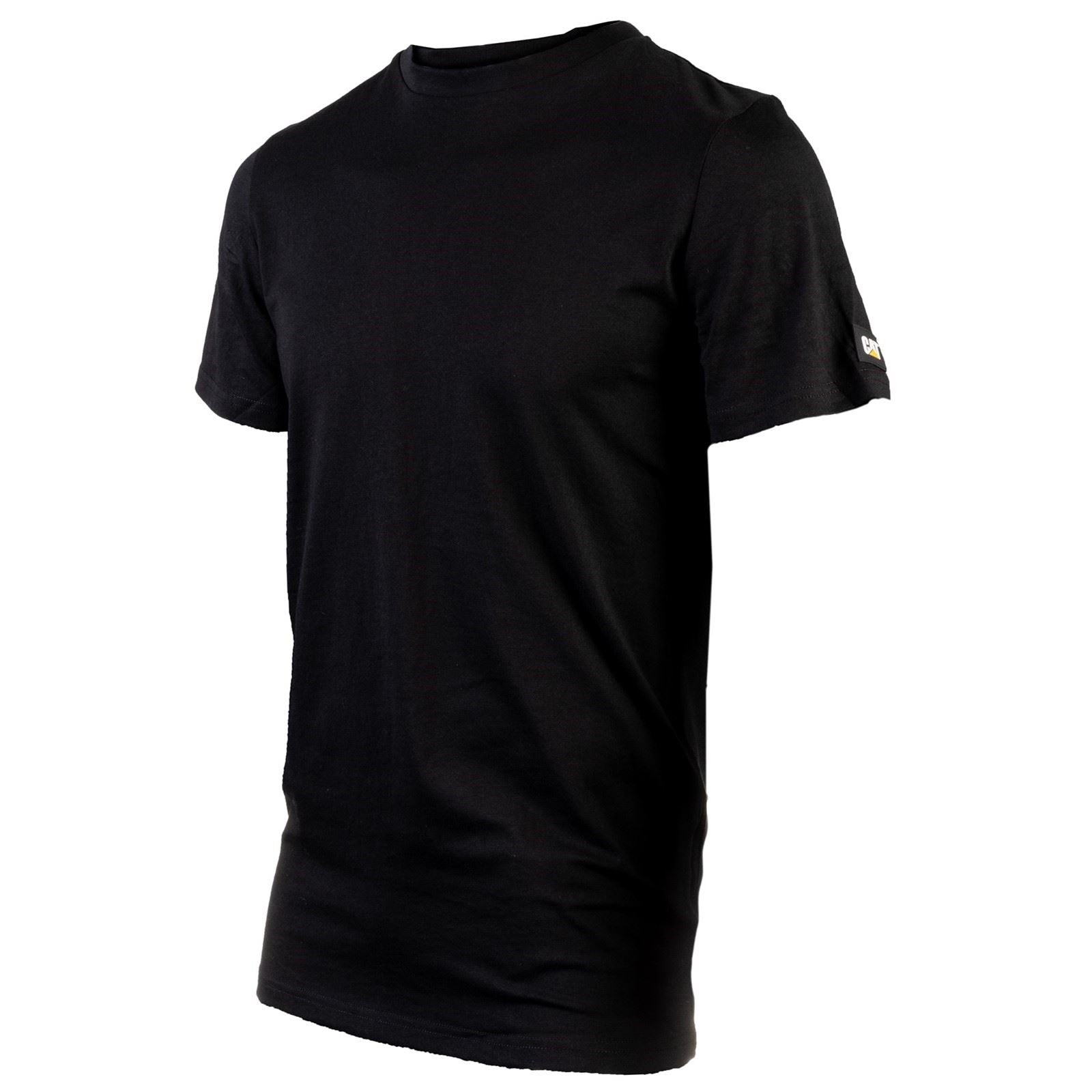 Caterpillar Essentials Short Sleeve Baumwoll Männer Schwarze Farbe Kurzarm-T-Shirts