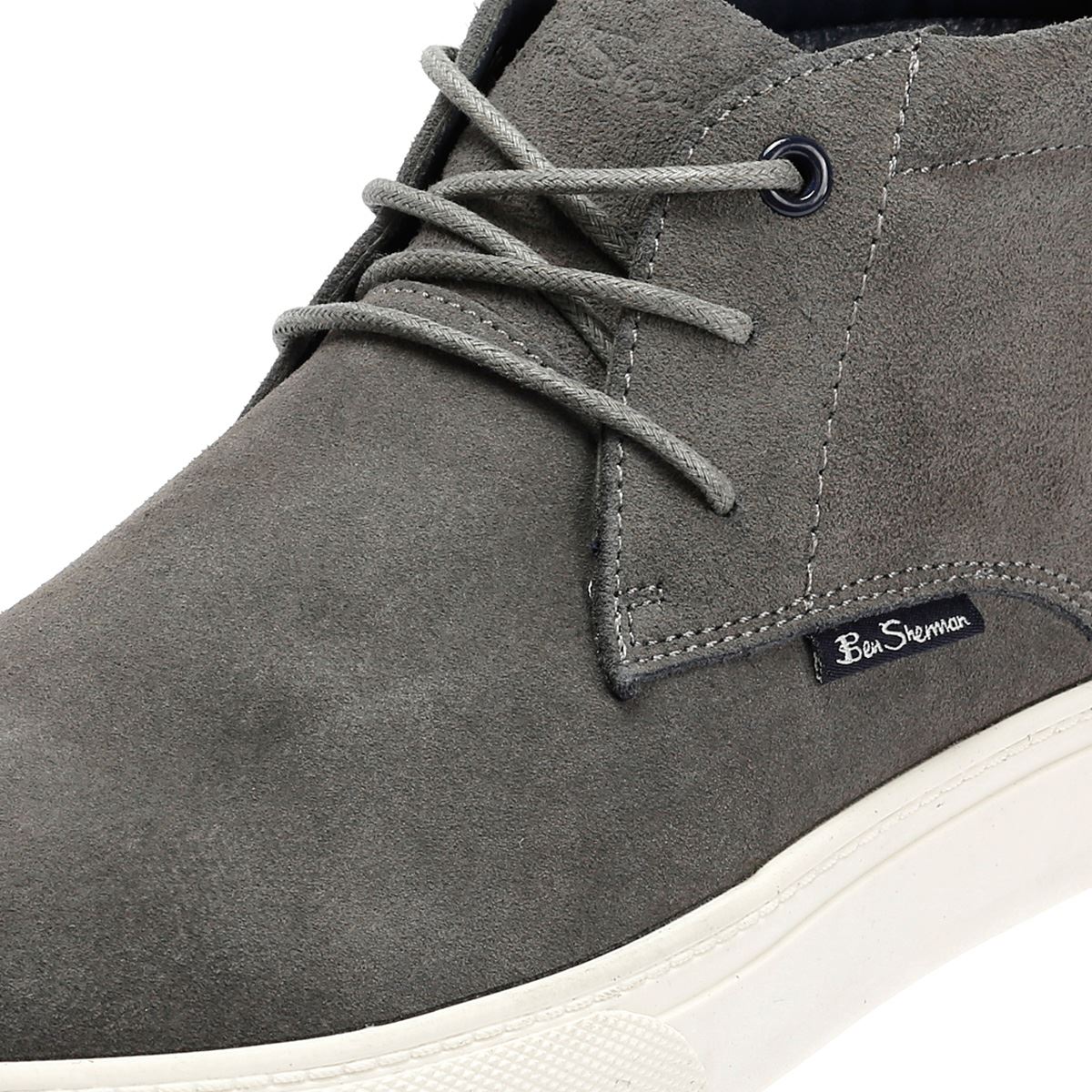 Ben Sherman Parkway Wildleder Herren Stiefel In Grau
