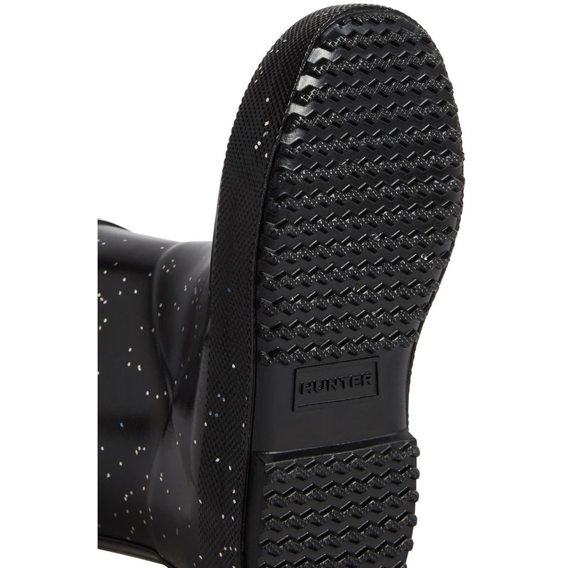 Hunter Kids First Giant Glitter Gummistiefel In Schwarz