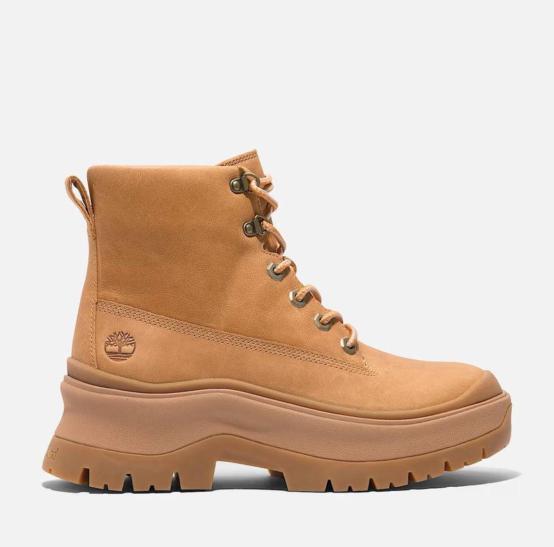 Timberland Roxie Lane Mid Lace Leder Damen Gelbe Stiefel