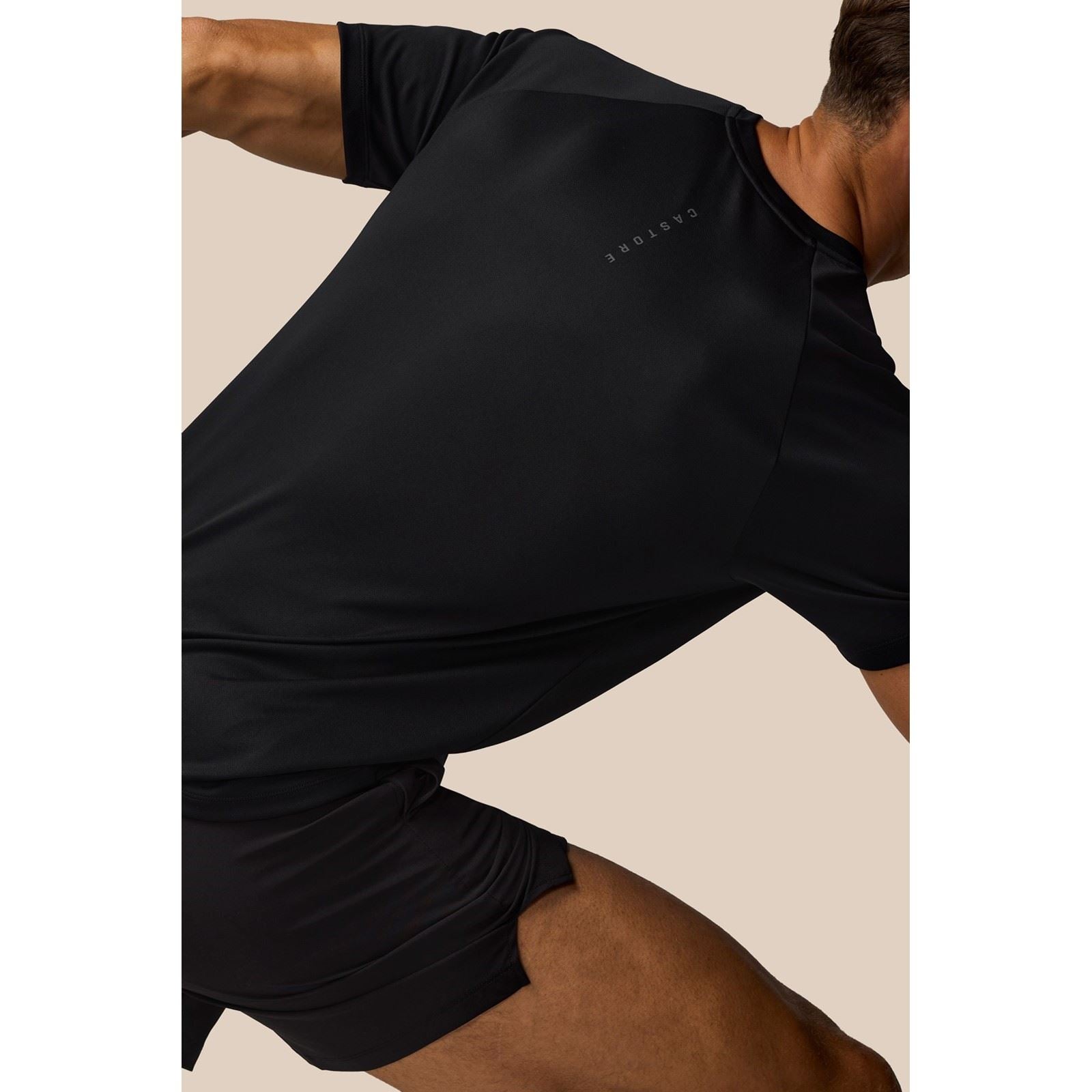 Castore Adapt Training T-Shirt Polyester Herren Schwarze Farbe Sport-T-Shirts