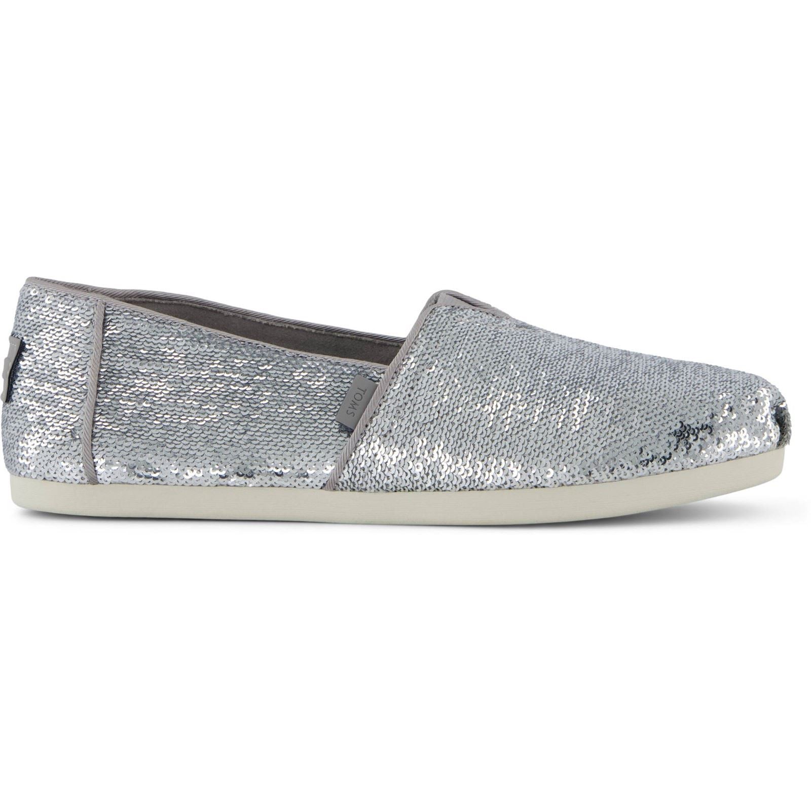 TOMS Alpargata Sequins Textil Damen Silber Espadrilles