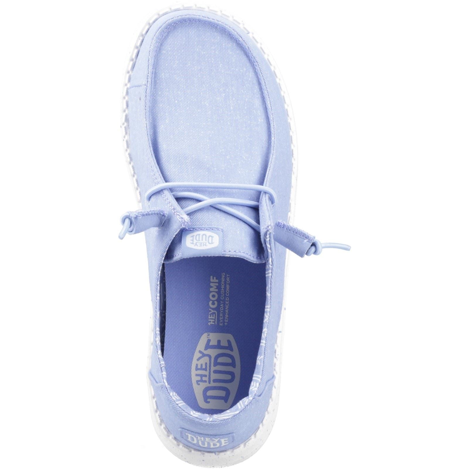 HEYDUDE Wendy Stretch Canvas Textile Damen Hortensie Blaue Freizeitschuhe