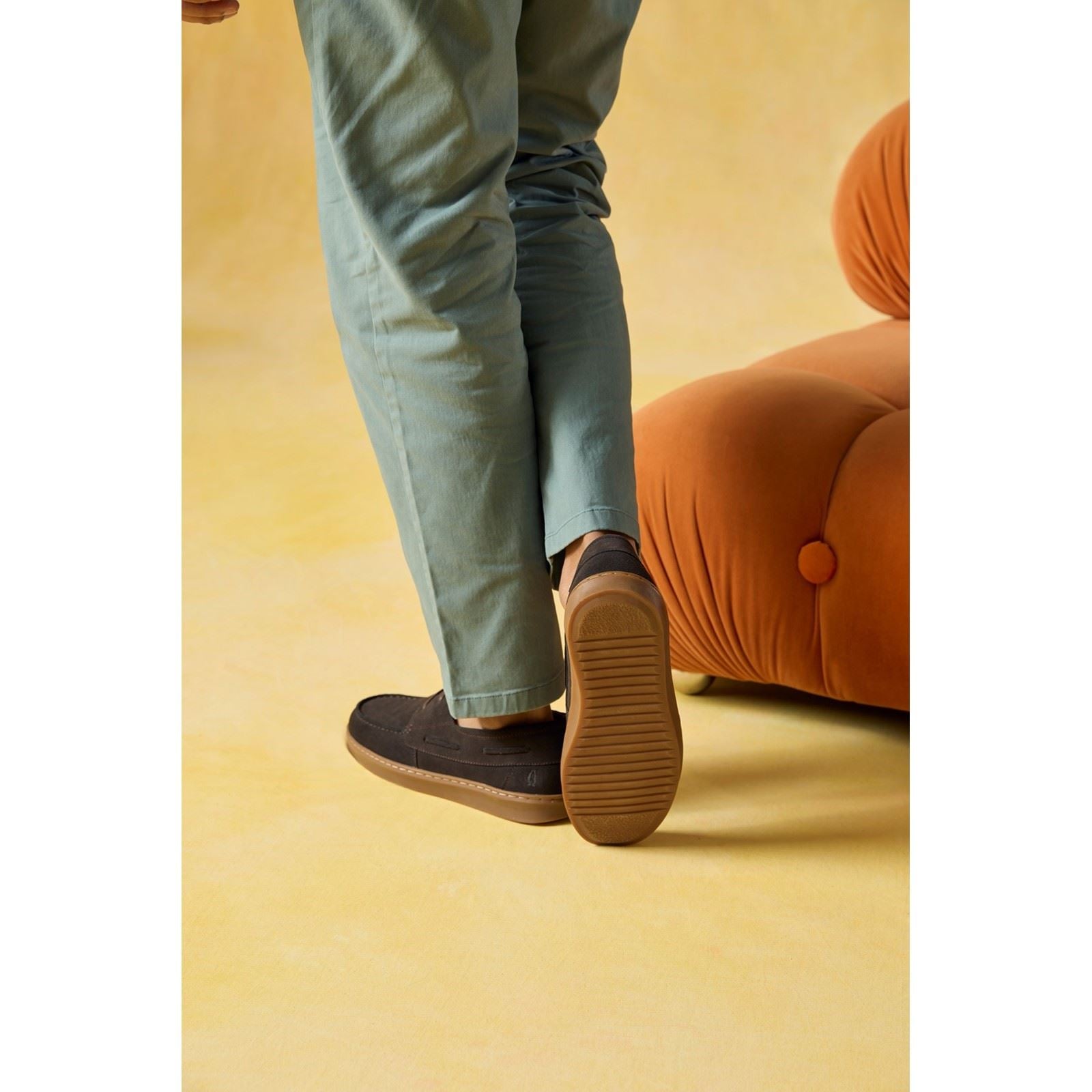 Hush Puppies Madden Boat Shoe Leder Herren Schokoladen Bootsschuhe