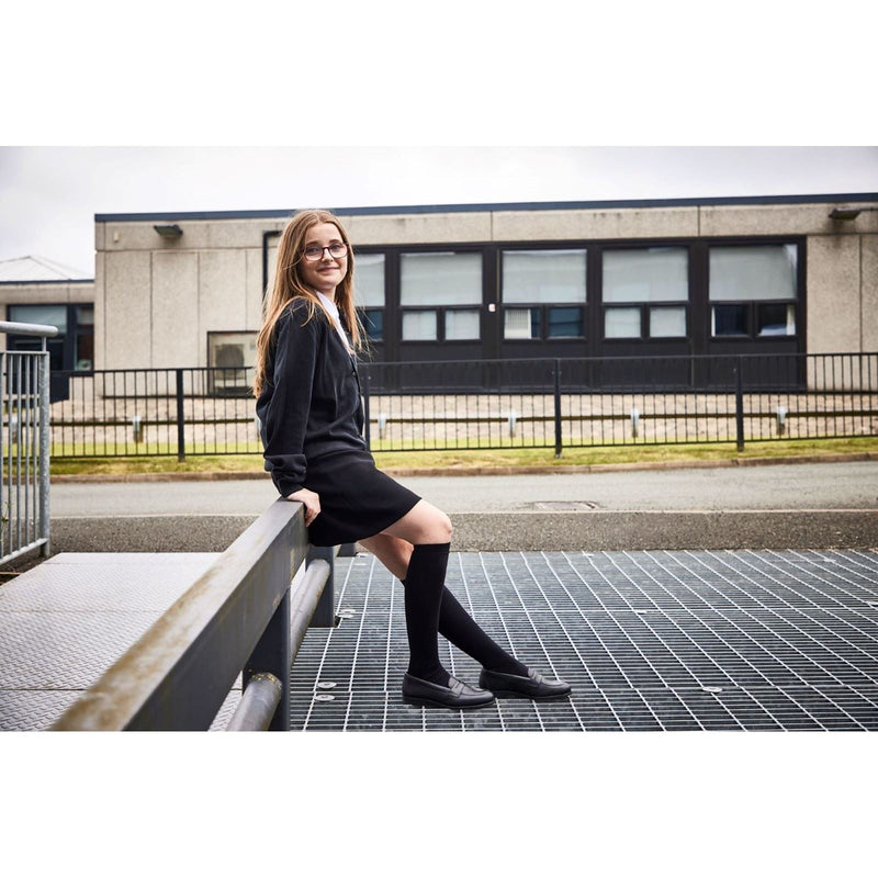 Pod Islay Mädchenschwarze Slipper Aus Leder