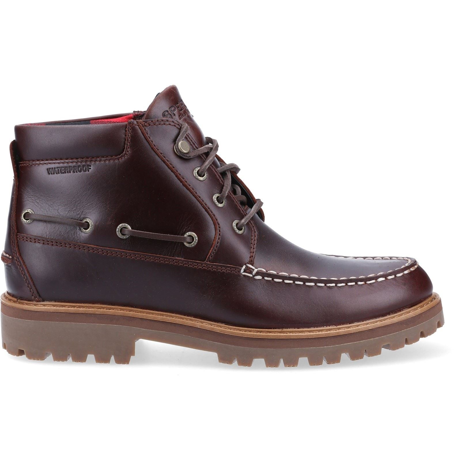 Sperry Authentic Original Lug Chukka Leder-Herrenstiefel In Amarettoton.