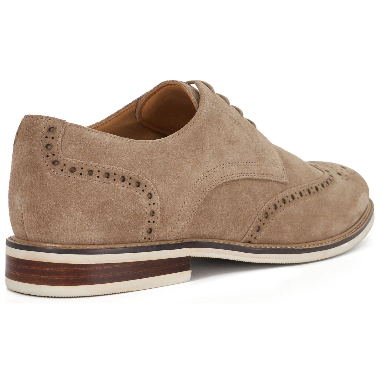 Dune Stanford Herren Brogues Schuhe Aus Wildleder In Beige