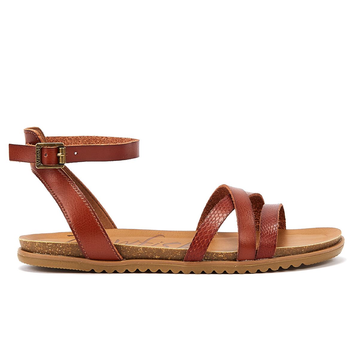 Blowfish Malibu Maylie Holz Dyecut Damen Sandale Braun