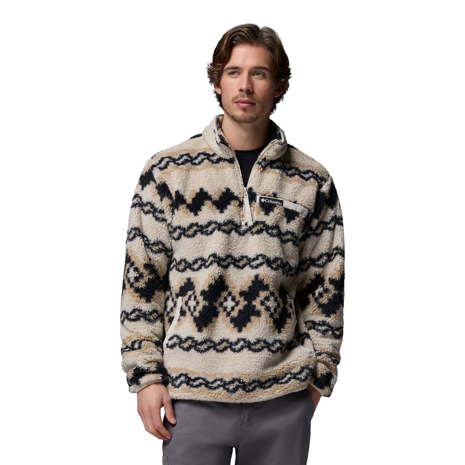 Columbia Rugged Ridge High Pile Half Zip Herren Brauner Fleece Pullover