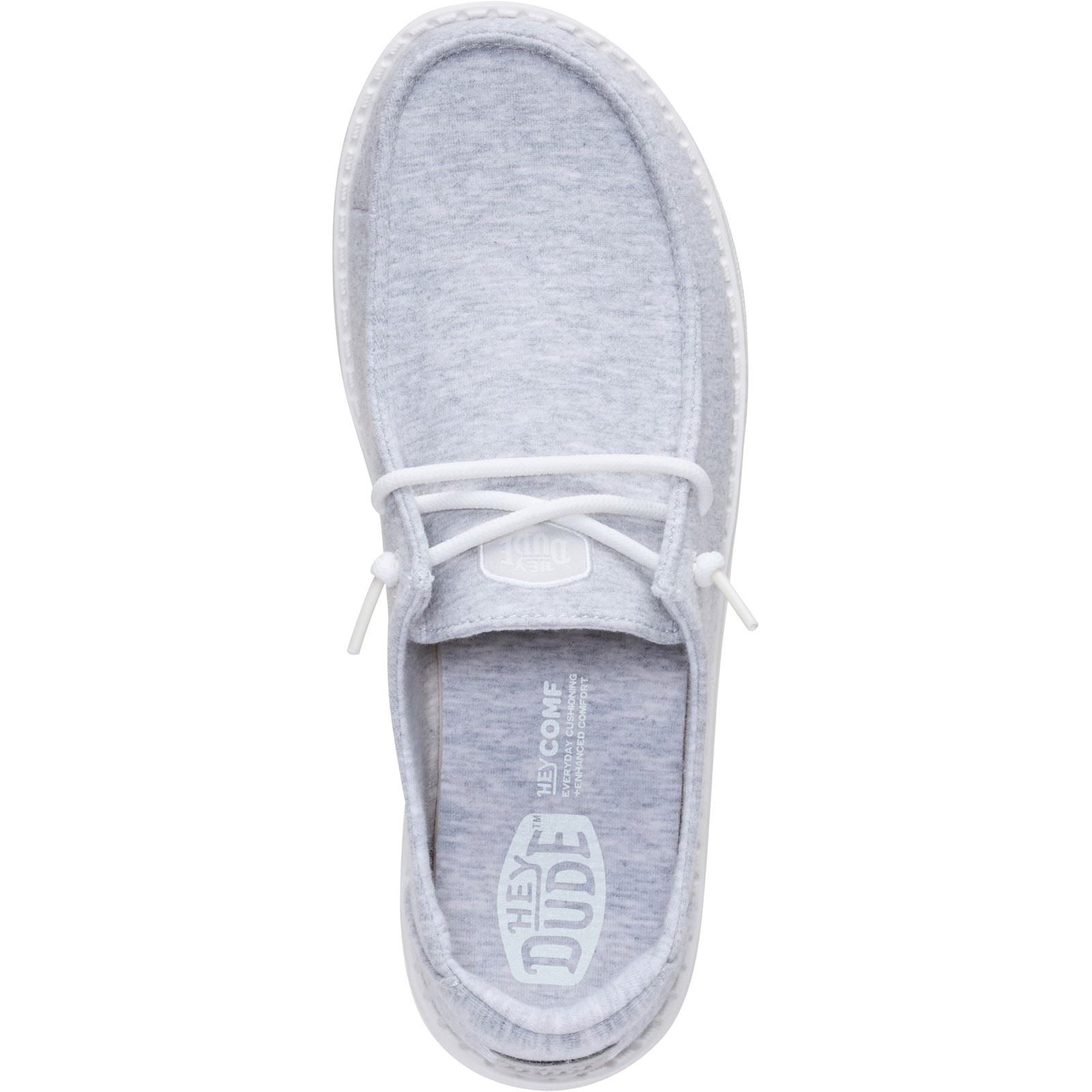 HEYDUDE Wendy Stretch Jersey Textil Damen Hellgraue Loafer