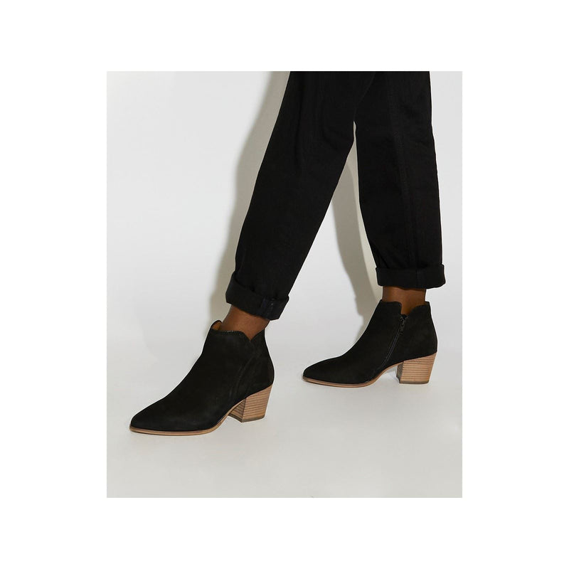 Dune Parlour Nubuk Damenstiefel In Schwarz