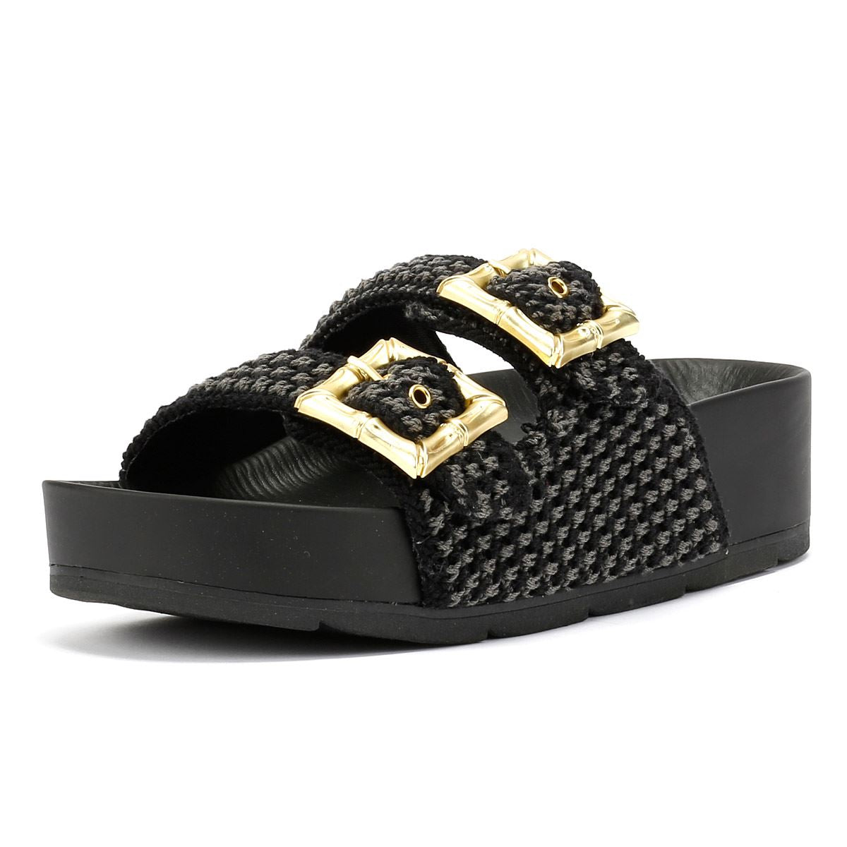 Desert Fleur Super Damen Schwarze Farbe Sandalen