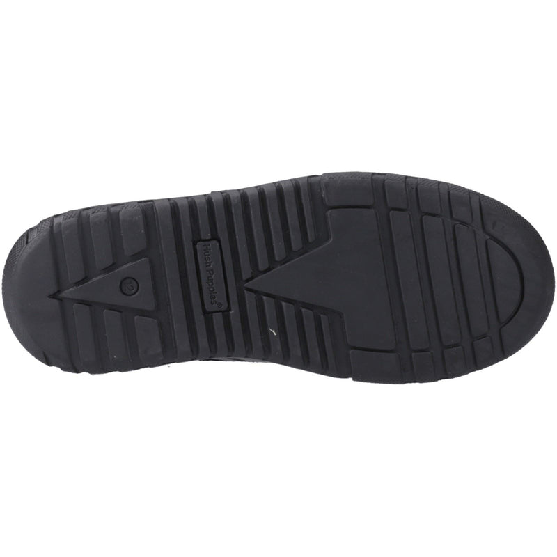 Hush Puppies Sutton Bungee Die Schwarzen Schnürschuhe Für Jungen Aus Leder