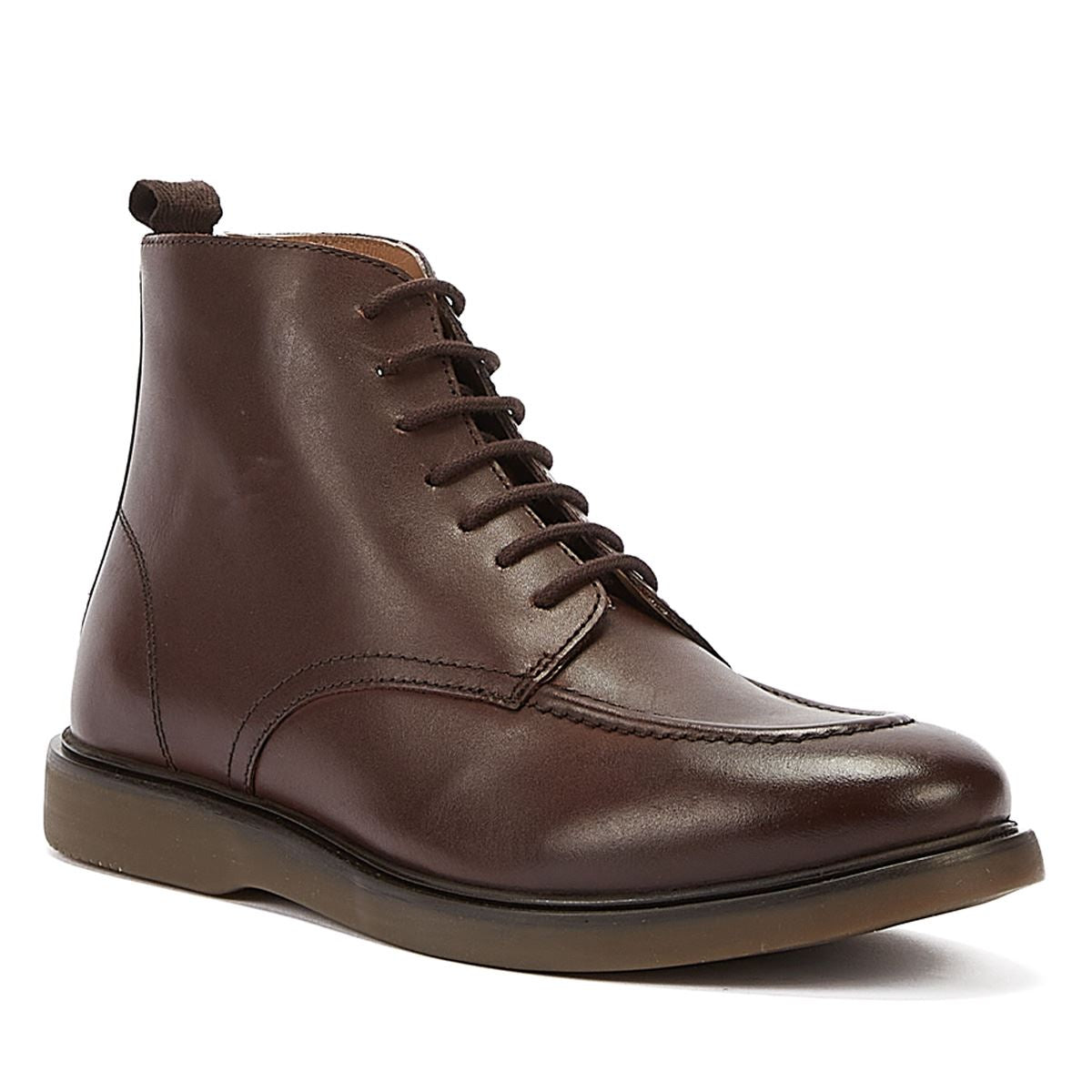 H By Hudson Carlo Leder Herren Stiefel Braun