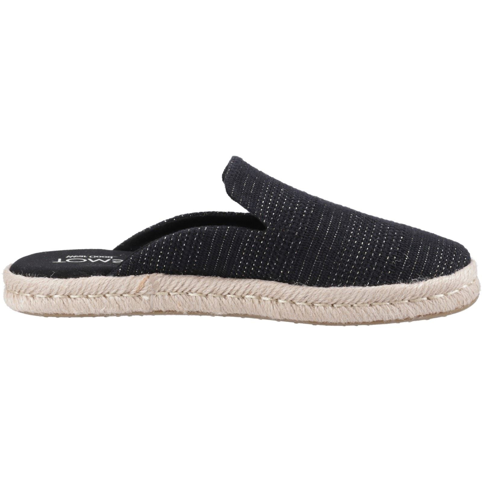 TOMS Santiago Mule Damen Schwarze Metallic Hausschuhe