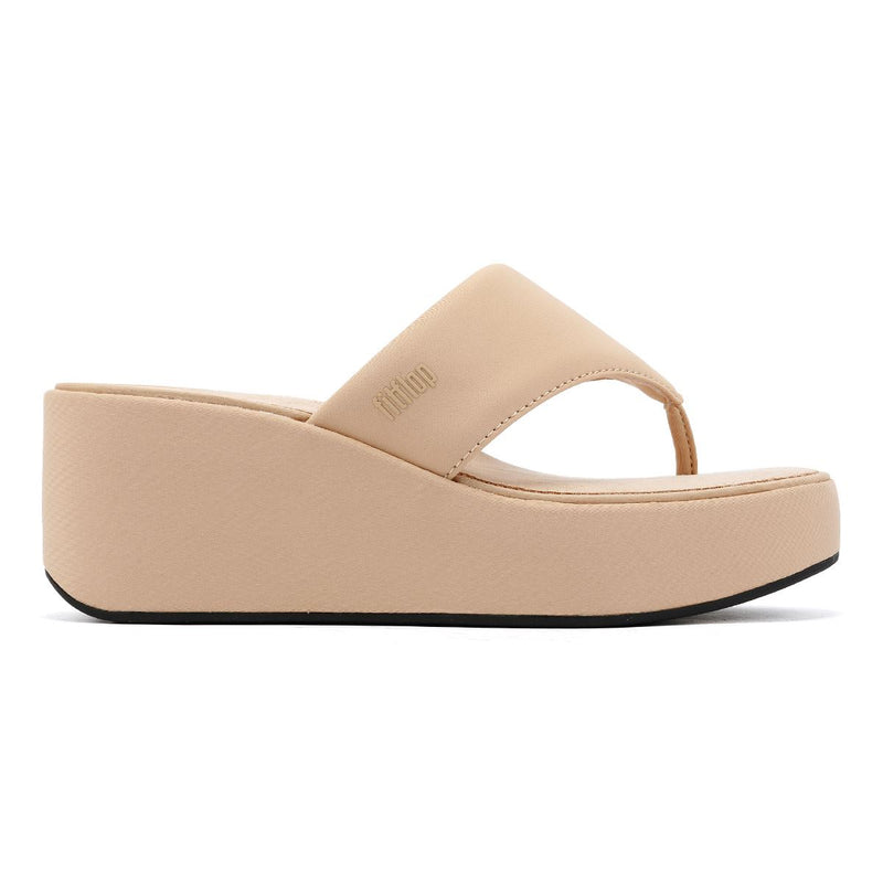 FitFlop Platfforms Wedge Damen Beige Sandalen