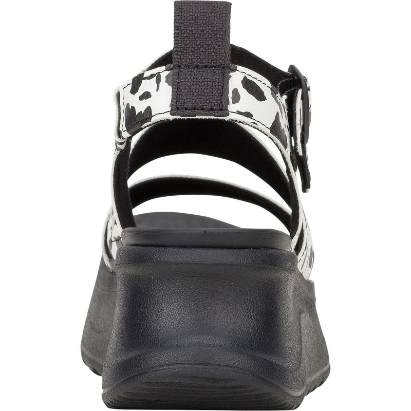 HEYDUDE Delray Buckle Animal Damen Sandalen Aus Synthetik In Schwarz/Weiß