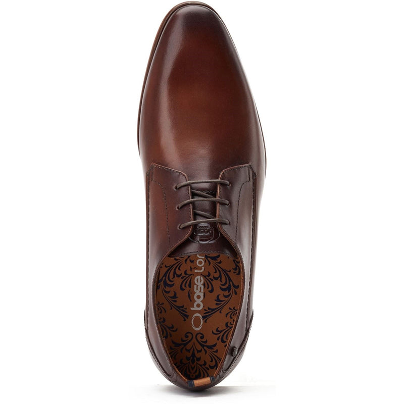 Base London Gambino Excel Leder Herrenschuhe In Verbranntem Braun Mit Schnürung