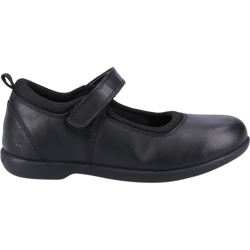 Hush Puppies Bianca JNR Mädchenschuhe Aus Schwarzem Leder