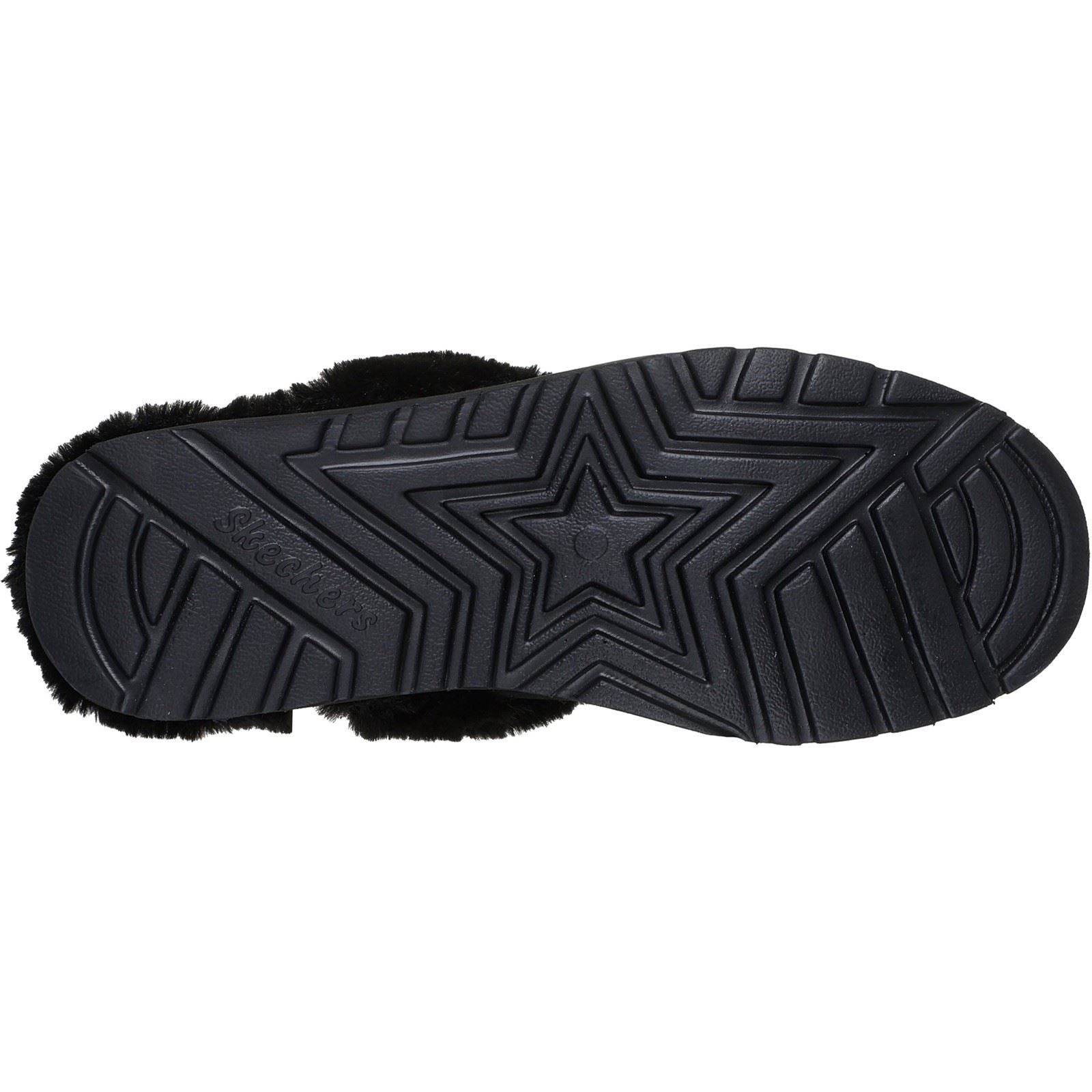 Skechers Keepsakes Wedge Time To Cruise Leder Damen Schwarze Farbe Hausschuhe