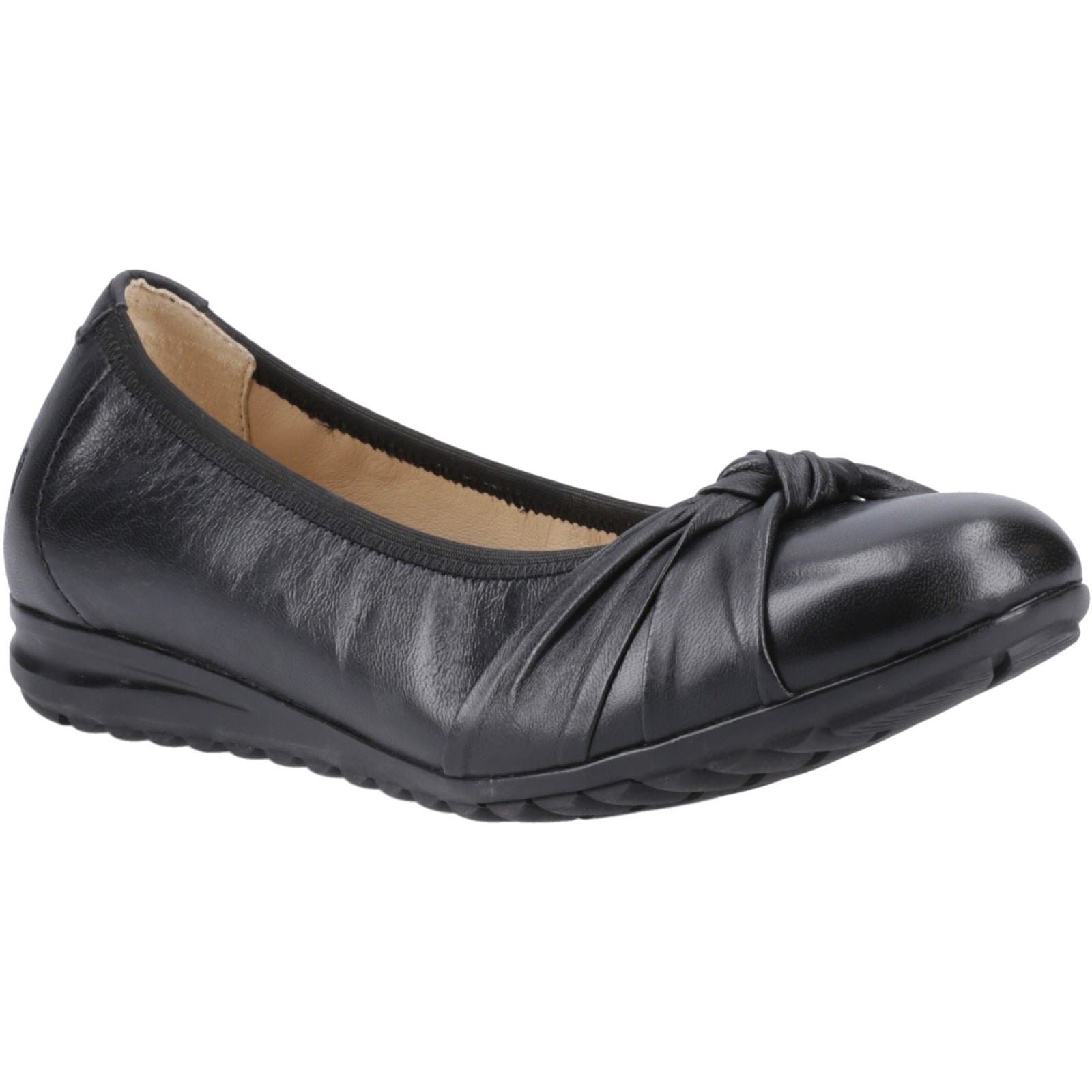Hush Puppies Lilith Leder Damen Schwarze Ballerinas