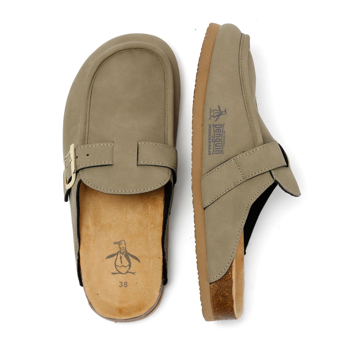 Penguin Preema Damen Beigefarbene Clogs