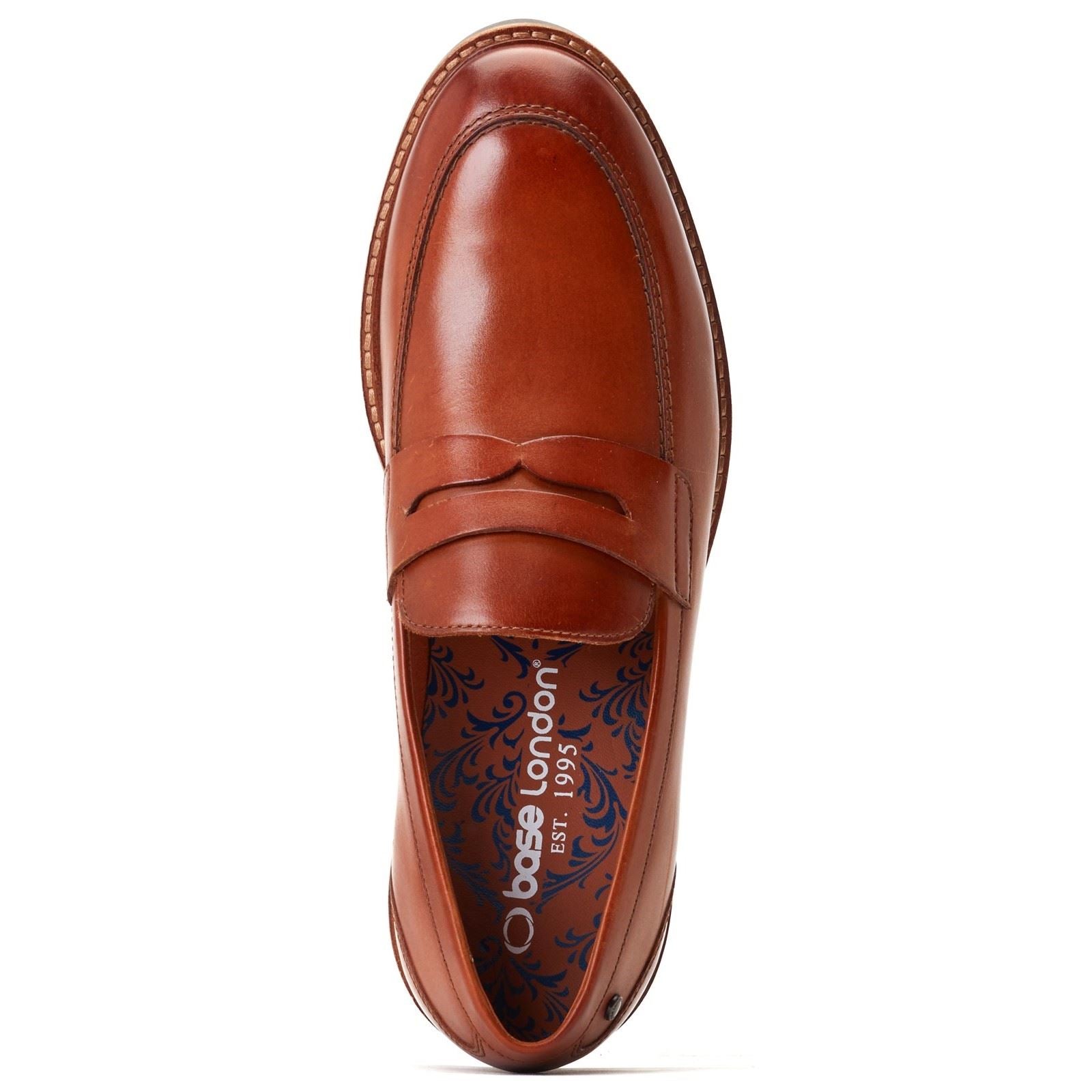 Base London Sid Herren Mokassins aus braunem Leder