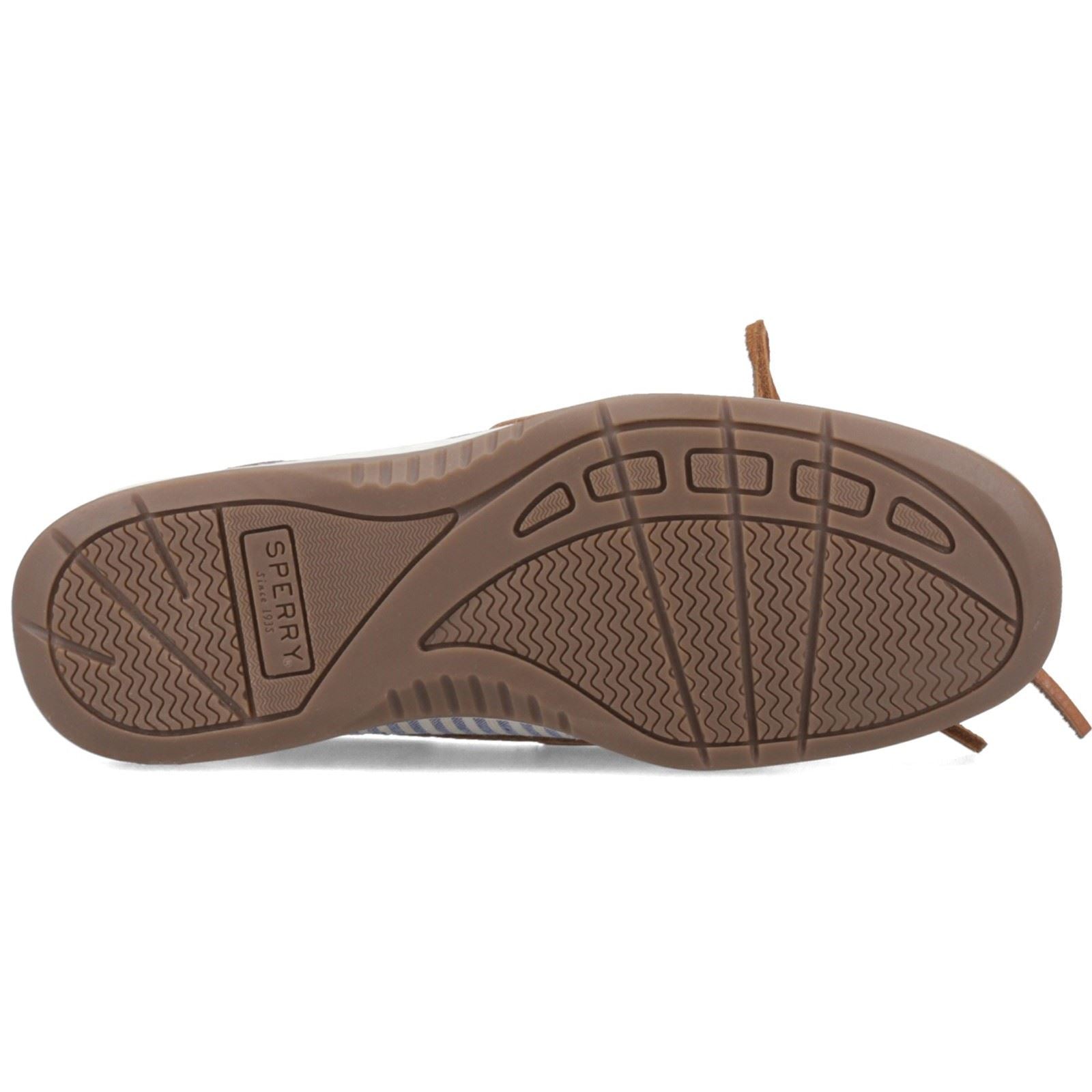 Sperry Angelfish Leder Und Baumwoll Damen Peanut Bootsschuhe