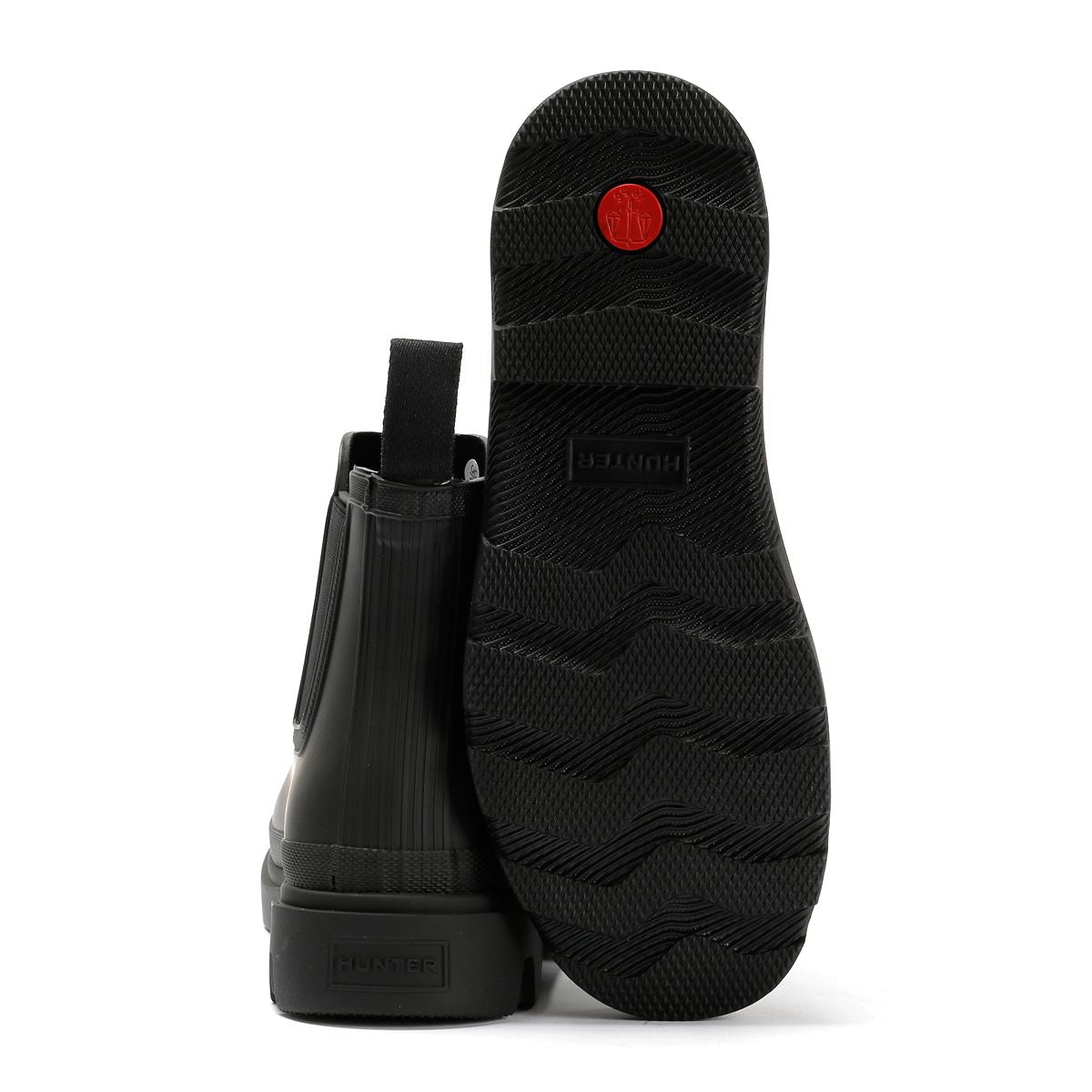 Hunter Downpour Chelsea Gummi Damen Schwarze Farbe Gummistiefel