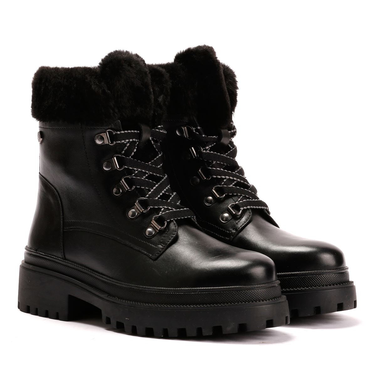 Osprey London The Budapest Leder Damen Schwarze Stiefel