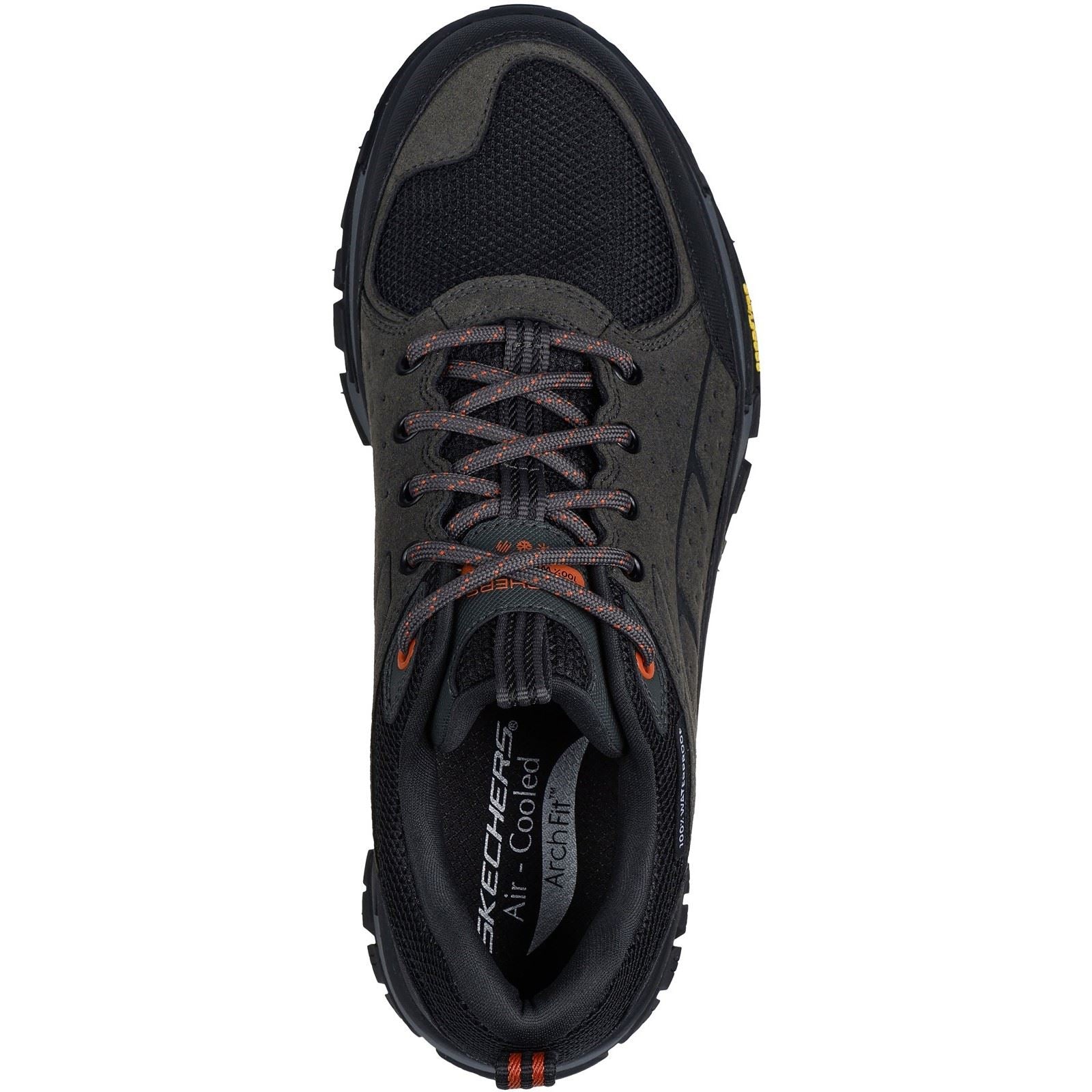 Skechers Arch Fit Road Walker Vernal Herren Wanderschuhe In Wildleder, Holzkohle/Schwarz