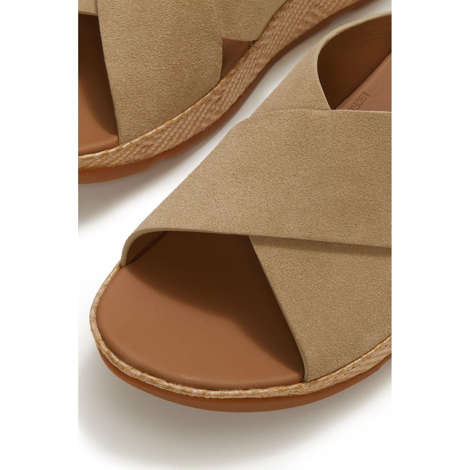 Fitflop Lulu Lux Graphic-Weave Wildleder Damen Cappuccino Sandalen