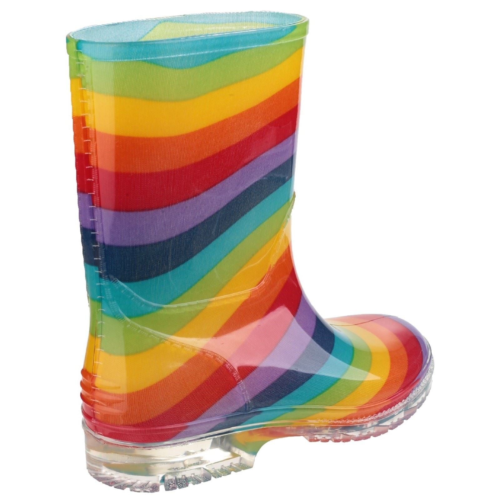 Cotswold PVC Jnr Mädchen Regenbogen Gummistiefel Aus Pvc