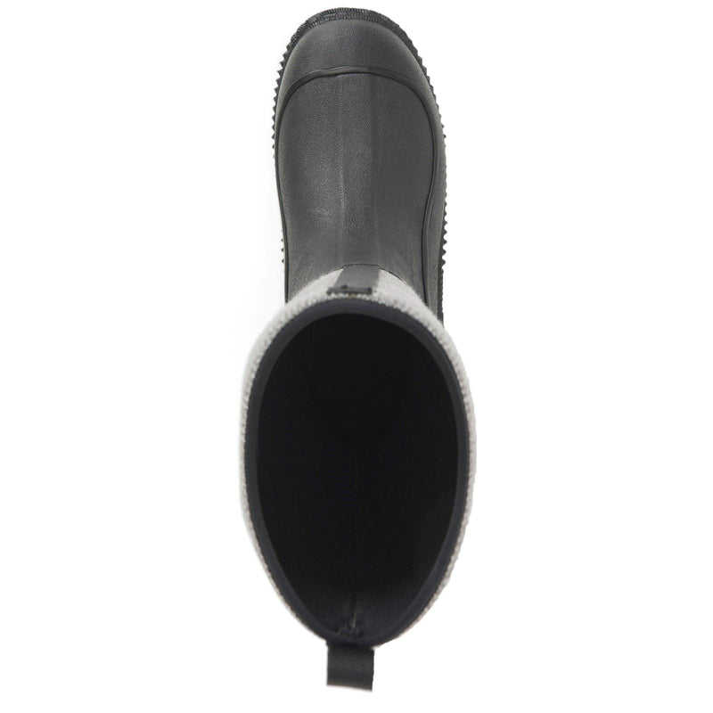 Muck Boots Hale Gummistiefel Schwarz Mit Flauschigem Hahnentrittmuster