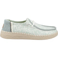 HEYDUDE Wendy Espadrille Retro Palm Damen Espadrilles In Celadon Grün/Weiß Aus Baumwollmischung